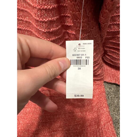 NWT Old Navy Salmon V-Neck Sweater Women's Size Medium - Picture 2 of 5